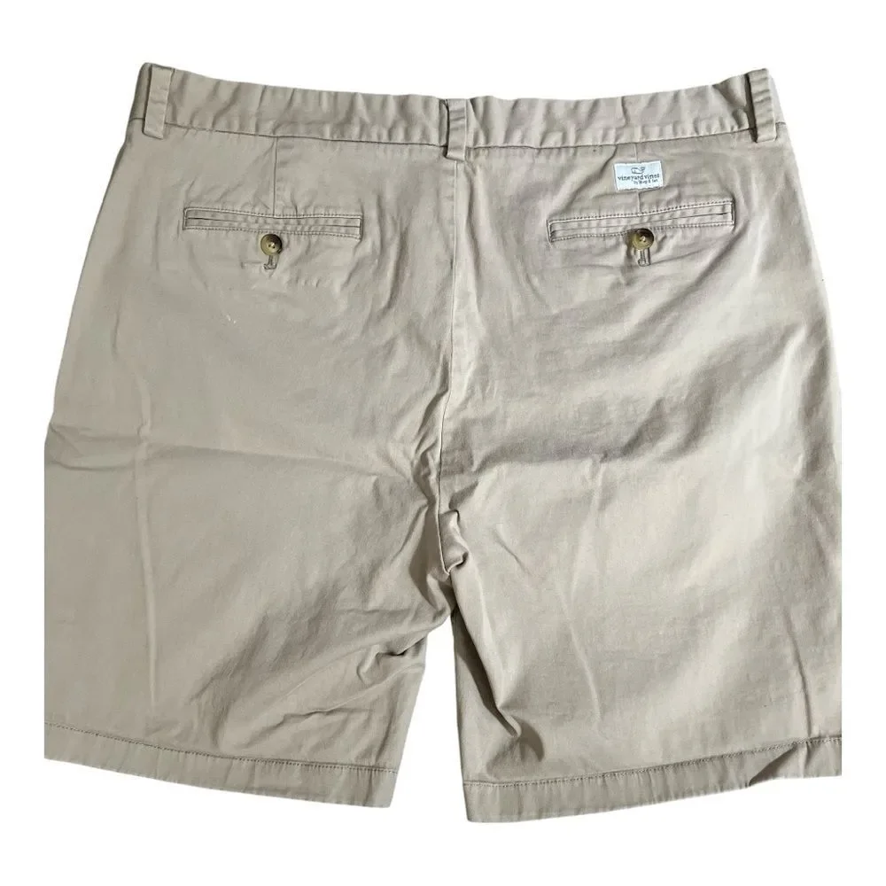 Vineyard Vines Men's Khaki Flat Front Shorts